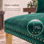 Chaise de salle à manger moderne en velours avec dossier capitonné et garniture cloutée (lot de 2)-750428911