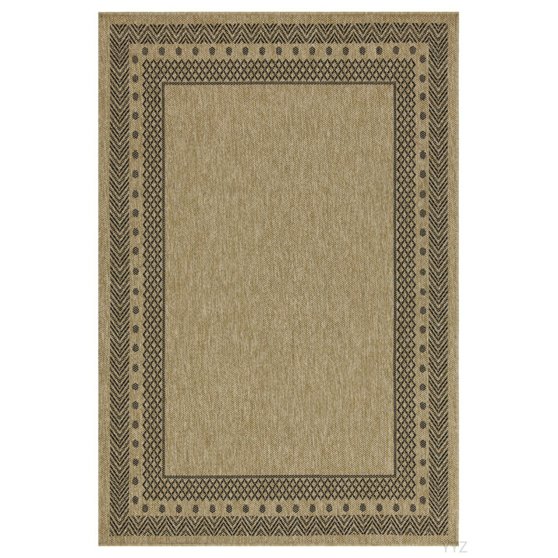 Earth GC_NTL1006 Jute/Black 7 Ft. 10 In. X 10 Ft. 3 In. Indoor/Outdoor Area Rug, Rectangle 7'10" x 10'3"