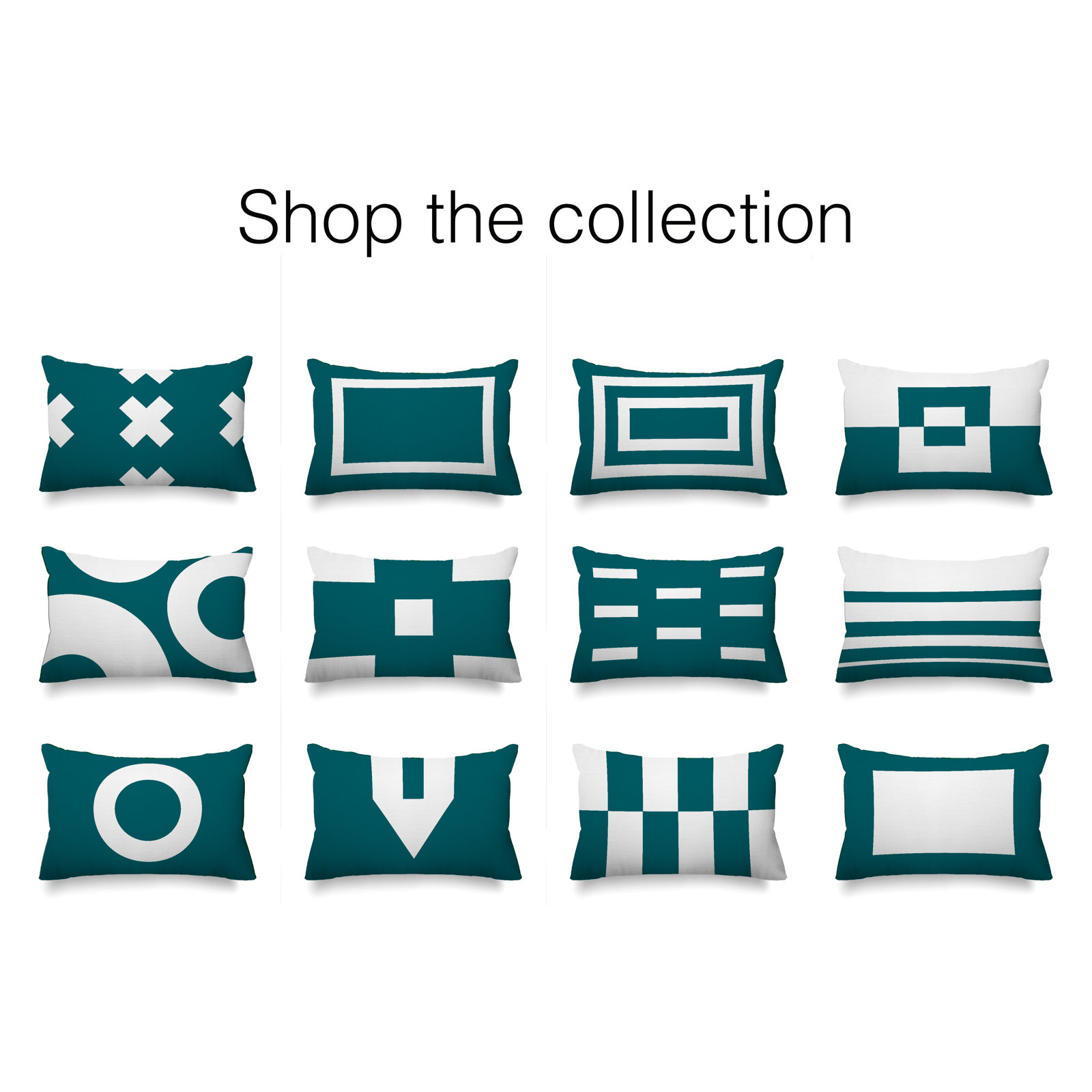 Luella Geometric Indoor/Outdoor Throw Pillow, Green