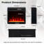 Metro Lane 50.46cm W Black Electric Fireplace