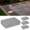 6 x 9 Inch 3W Stone Paver Light, 5CCT 12-24V AC/DC Low Voltage Brick Lighting, Light Grey