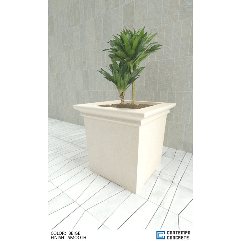 Nova Planter, Travertine Beige