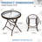 Folded Glass Round Outdoor Side Table-838657391-860741550