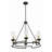 6 - Light Dimmable Wagon Wheel Chandelier