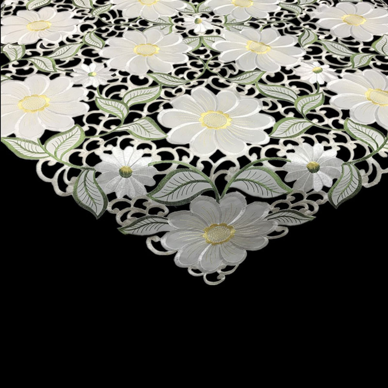 Dessus de table carré floral Fouquet, L 36 po x l 36 po