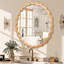 Miroir mural rond ondulé