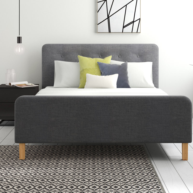 Elinor Upholstered Bed, Kingsize (5'), Grey