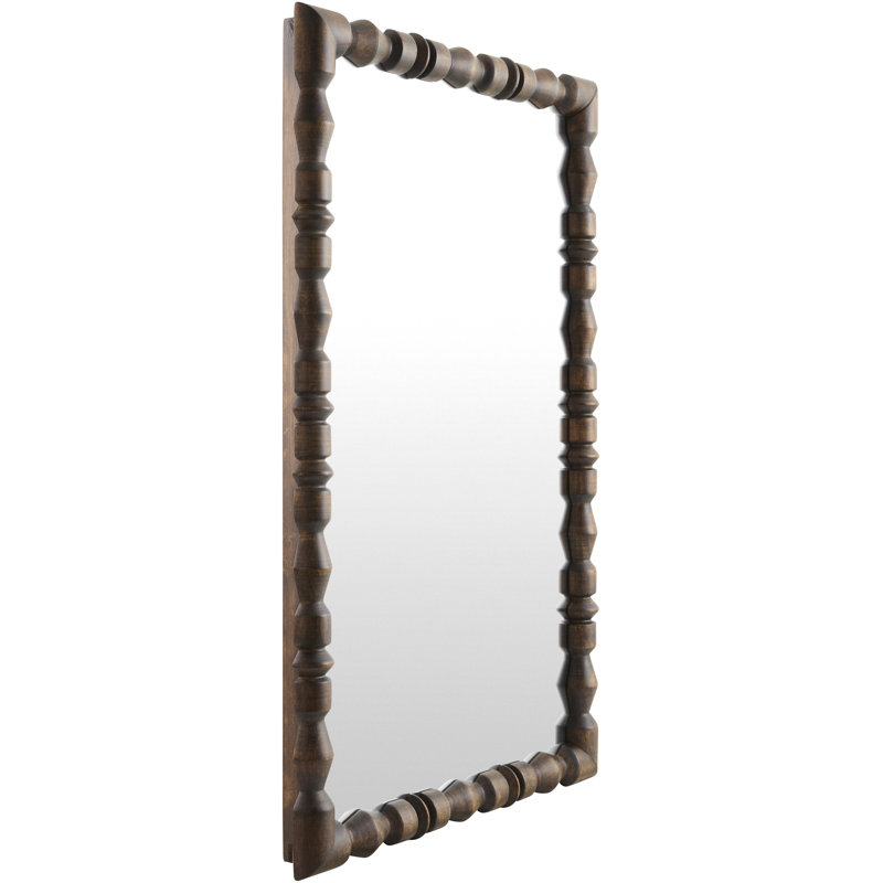 Miroir Elisaveta, 36 po x 24 po, Bois brun foncé