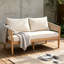 Causeuse d'extérieur en bois d'acacia de patio-129028519