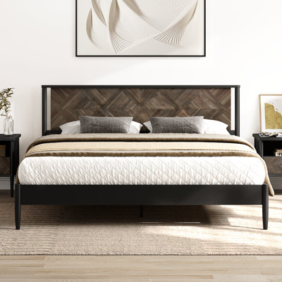 Cartlin Acacia Solid Wood Platform Bed