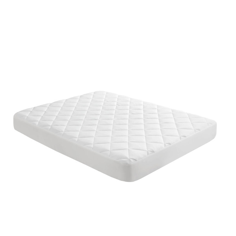 Queen White Cooling Touch Down Alternative Mattress Pad