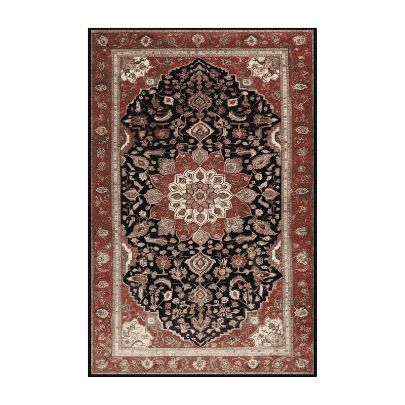 Tapis brun lavable à la machine, Rectangle 4pi x 6 pi