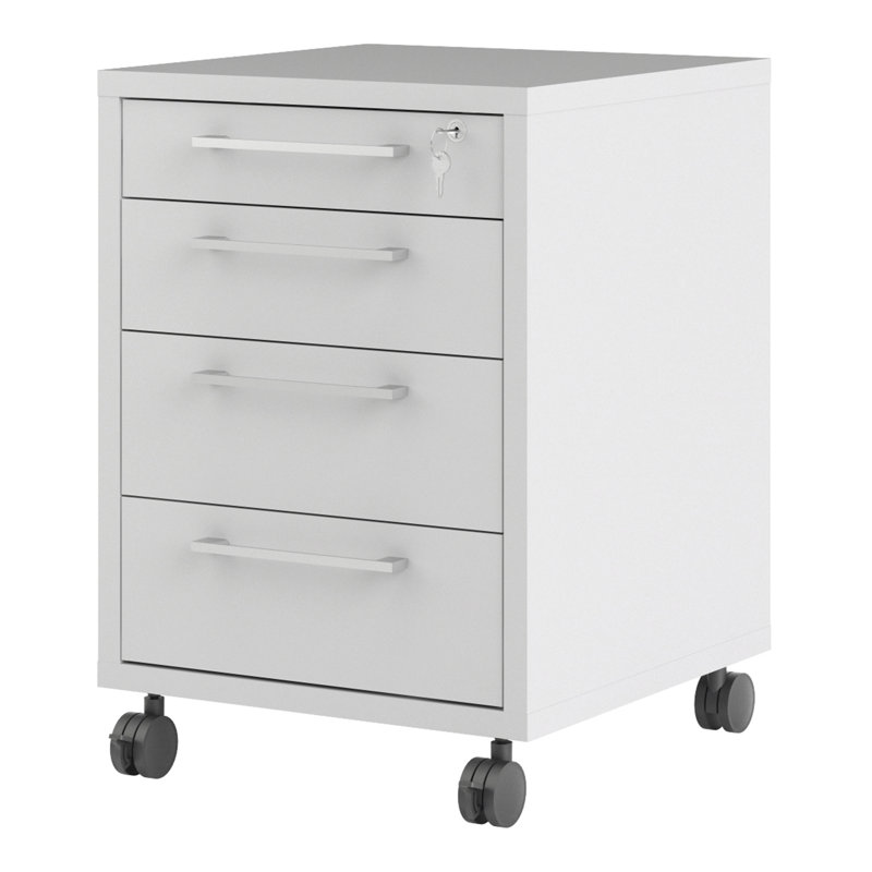 Eggen 4 Drawer Filing Cabinet, White