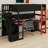 All-In-One Wooden Gaming Loft Bed With Built-In Desk, Storage Stairs & Shelves-1572729453