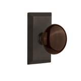 Studio Plate with Brown Porcelain Door Knob