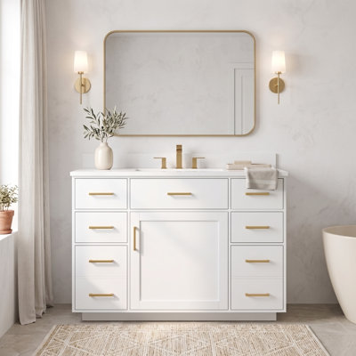 Armoire autoportante en MDF 48 tiroirs 48 po avec évier et 1 porte 48 po