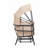 Comfort Patio Lounge Chairs, Steel Modern Egg Chair With Canopy, Patio