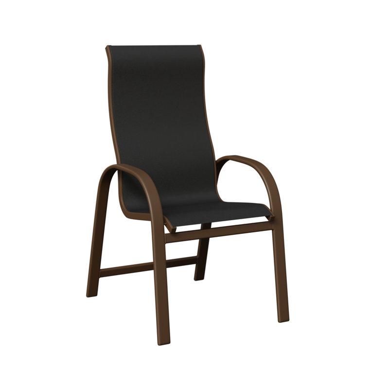 Chaise berçante à haut dossier berlinois Berlin Gardens, Veine d'aluminium et de bois mesquite, Noir