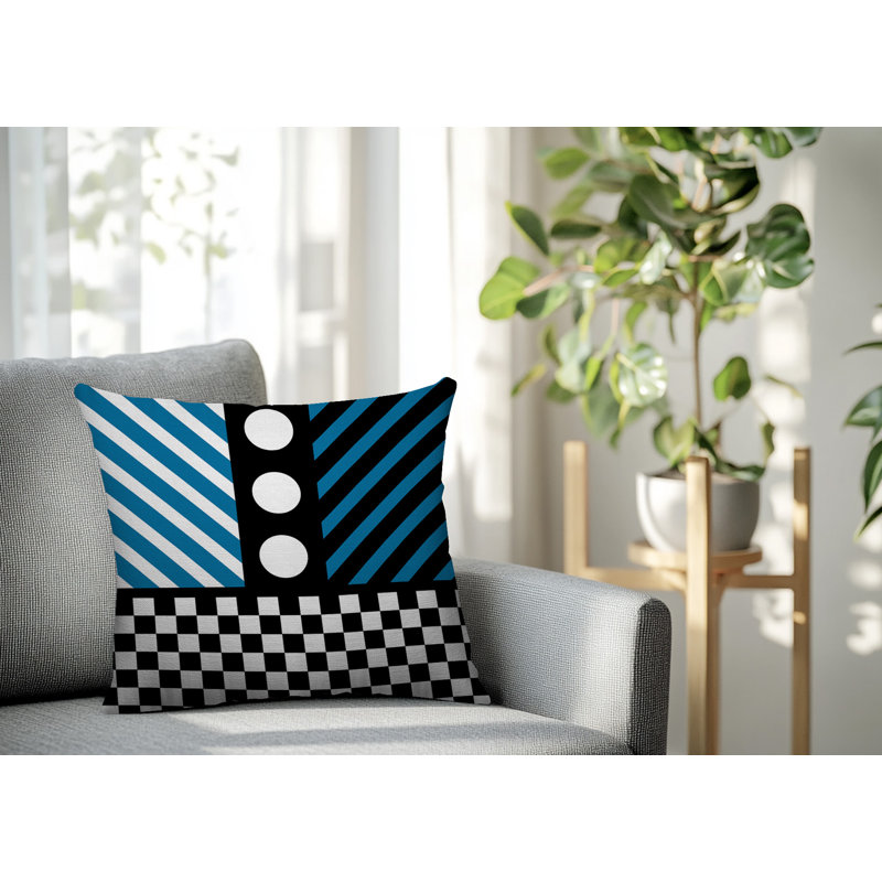 Coussin Brixa, Carré 16 po, Turquoise