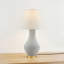 Hanslope Table Lamp in Aged Brass and Ceramic French Muslin by Mark D. Sikes