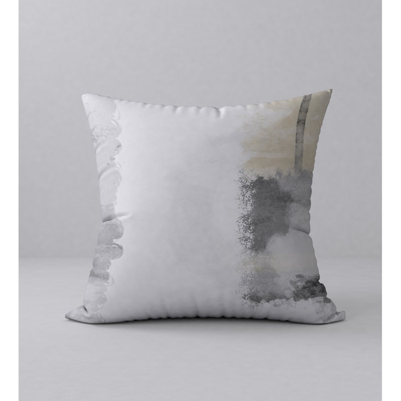Housse de coussin décorative carrée à entretien transparent/insert, H 24 po x l 24 po