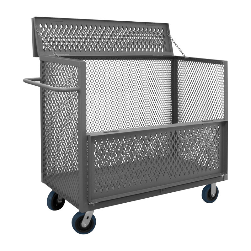 Chariot de camion en maille 3 faces, H 46,25 po x l 66,5 po x P 30,5 po
