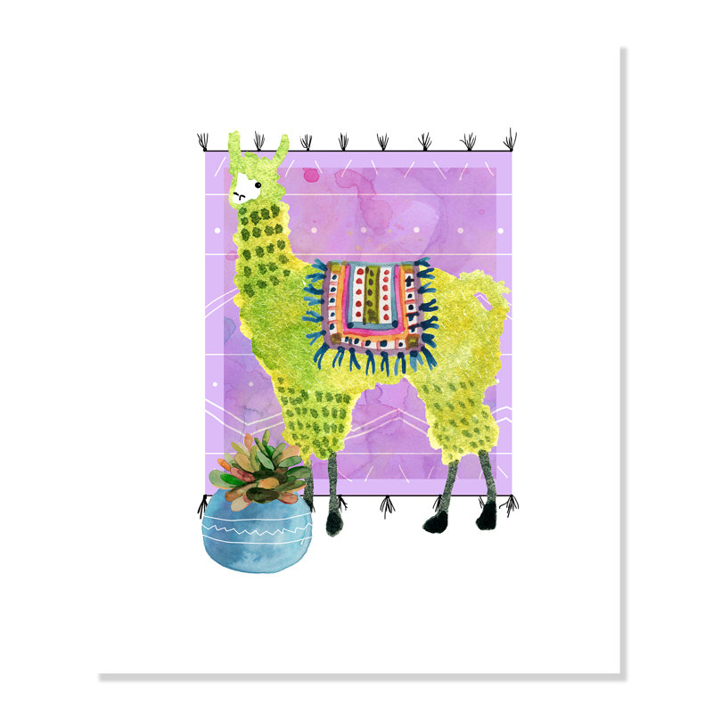 «Rolled Lovely Llama IV», impression sur papier, H 24 po x l 20 po x P 1 po
