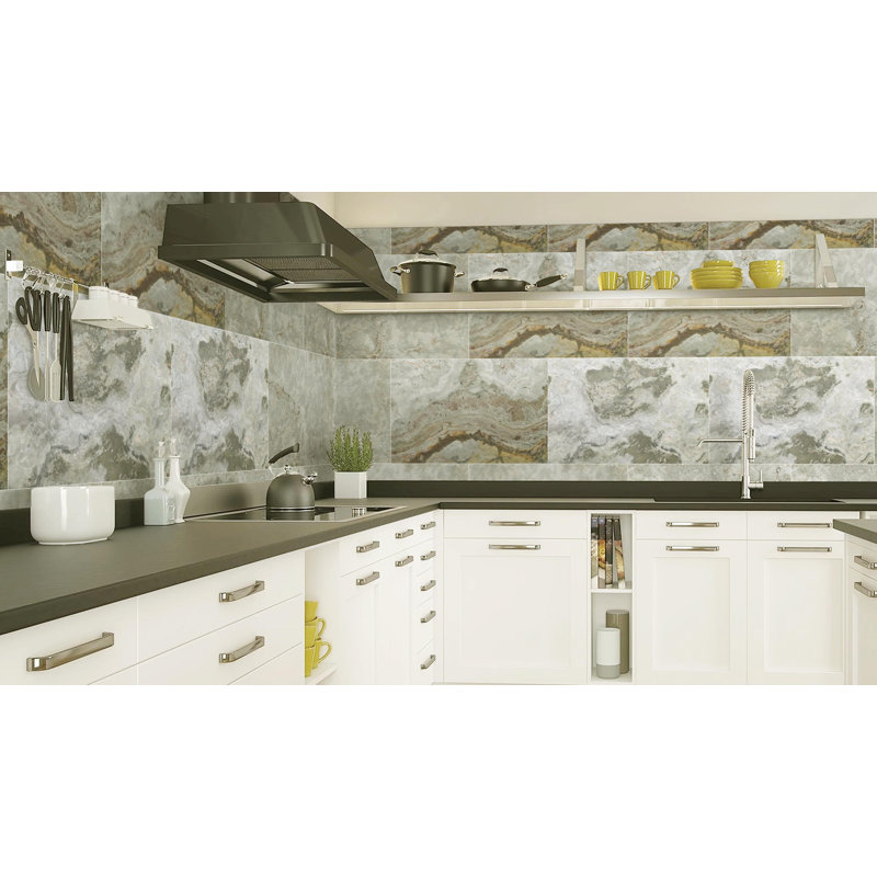 Panneau mural en pierre blanche / grise 35,4 po x 23,6 po Falkirk Johnstone (paquet de 1)