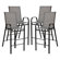 Artu Outdoor Barstools with Flex Comfort Material and Metal Frame