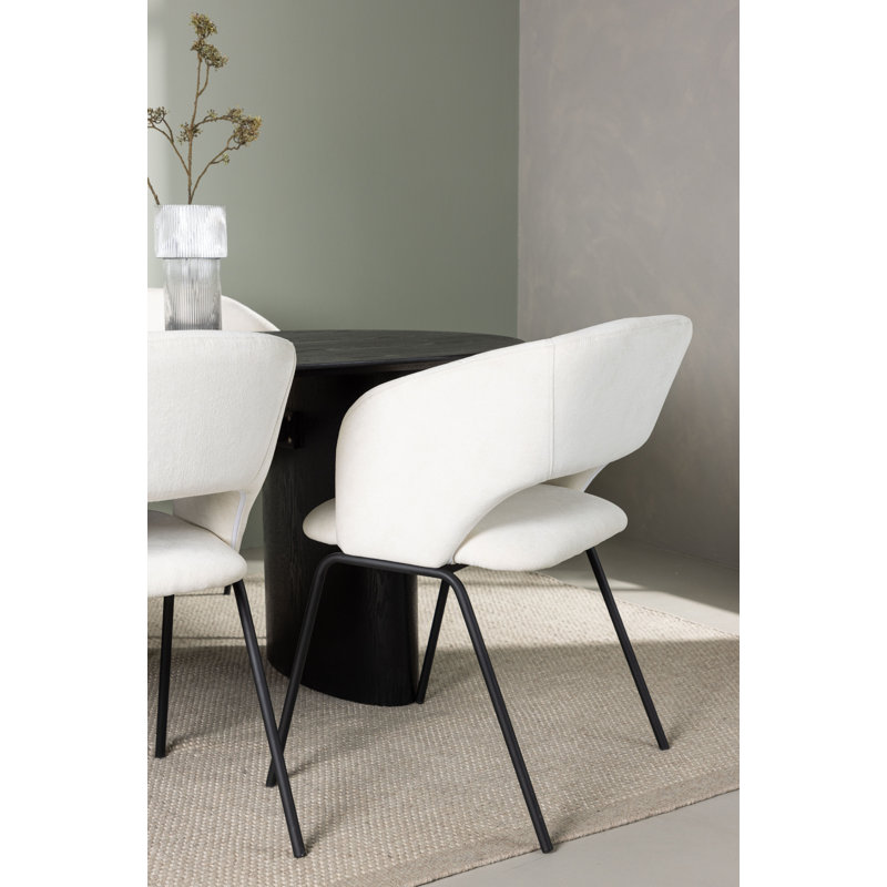 Carrasco 4 - Person Dining Set, Black