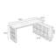 Noyer foncé + bureau en bois massif en forme de L noir + fer-659130314-659130312