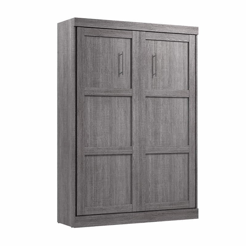 Arlex Murphy Bed Space-Saving Wall Bed for Guest Room or Home Office, Full / Double, Dark Gray