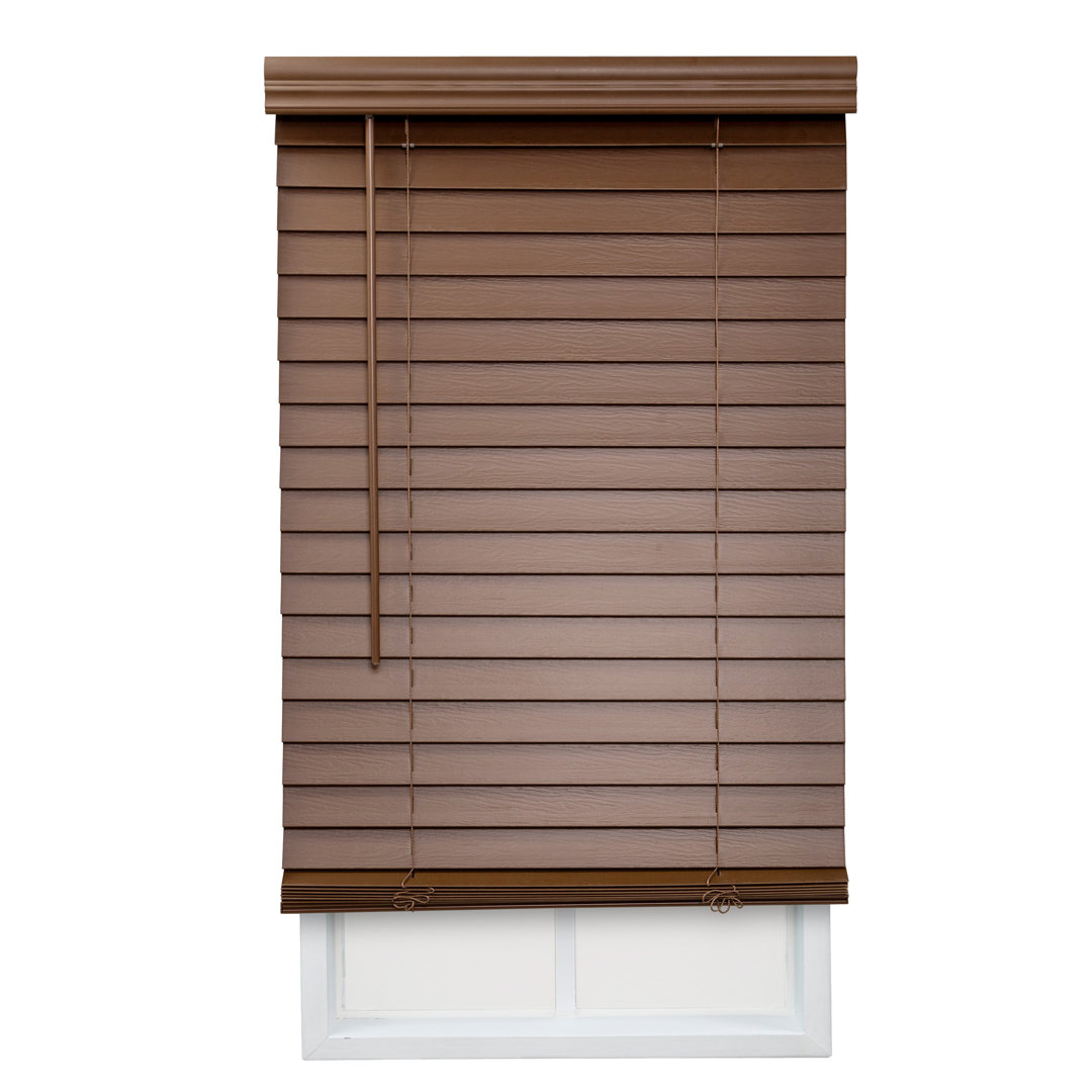 2 inch Room Darkening, Cordless Faux Wood Holizontal/Venetian Textured Finished Blind Décor Elements Length & Width: 27.5"W x 64"L