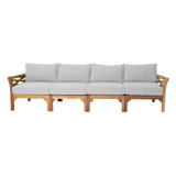 Monterey Teak Outdoor Deluxe Sofa with Sunbrella Cushions