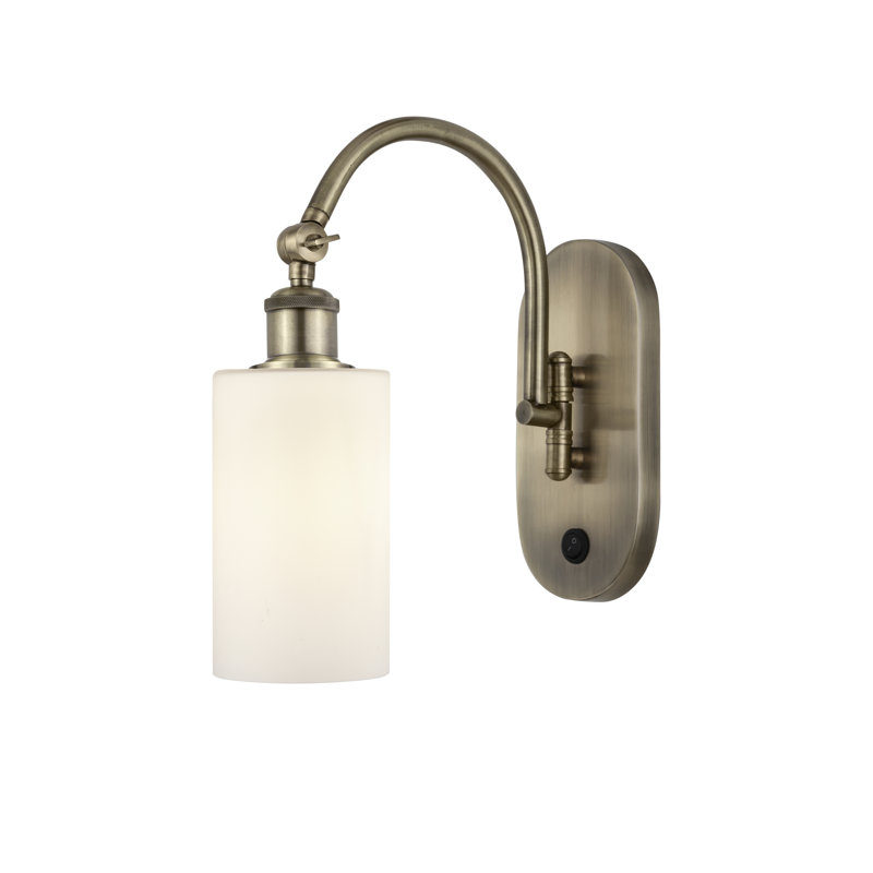 Bras pivotant en acier Ervine, Laiton antique, Incandescent, Oui