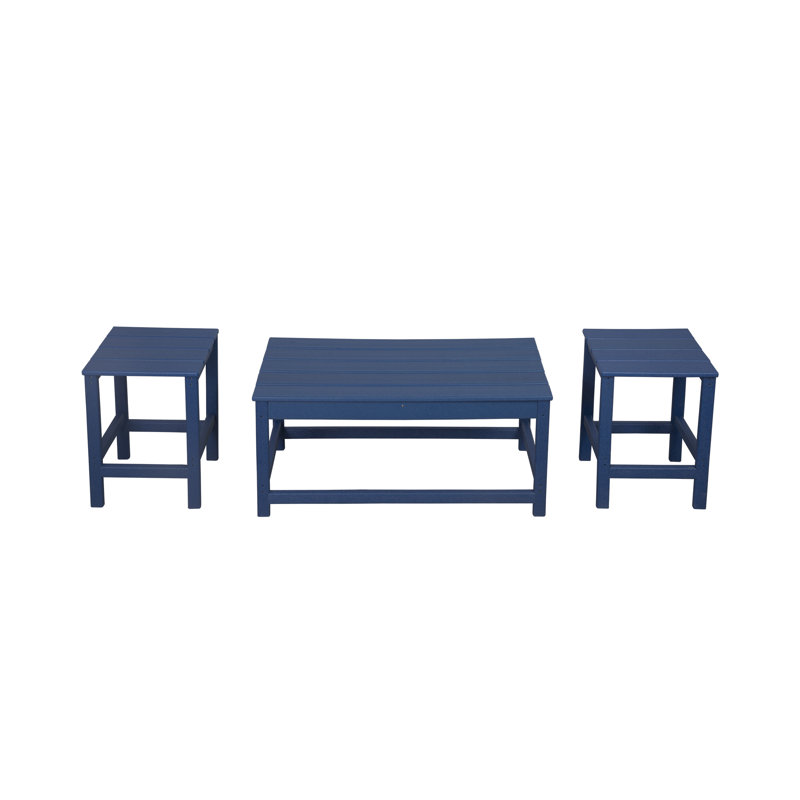 Laguna 3-Piece Patio Table Set, Navy Blue