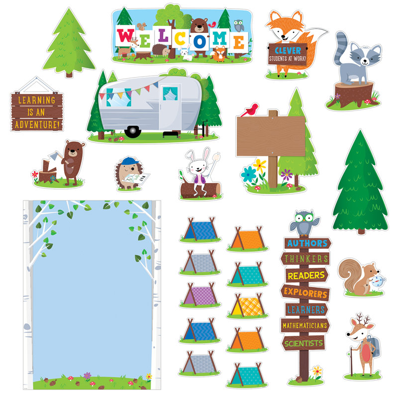 Woodland Friends Welcome Bulletin Board Set with Cute Animal Designs