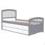 Lit plateforme simple en bois massif avec 6 tiroirs