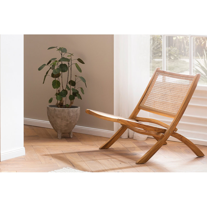 Algimanta Rattan Stackable Folding Chair Folding Chair