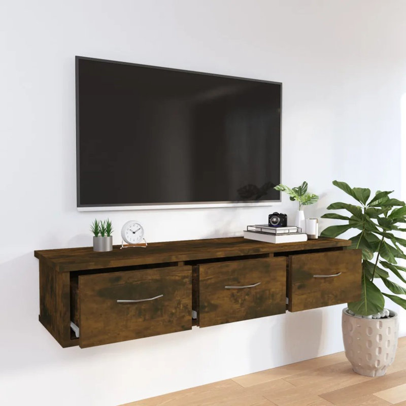 Allendale Floating Shelf, Smoked Oak