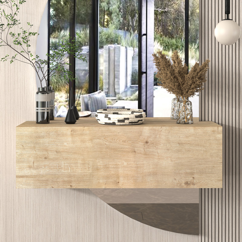 Modular Box Floating Tv Stand, Natural