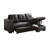 Dhabi 97.5 " Faux Leather L-Shaped Sofa Bed