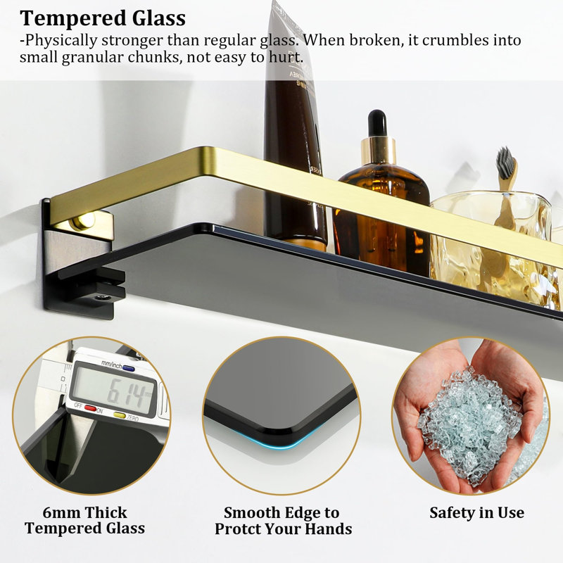 Stainless Steel Wall Bathroom Shelves