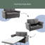 Canapé-lit 57,9 po avec matelas à mémoire de forme simple et deux ports USB pour les espaces de salon-862181891