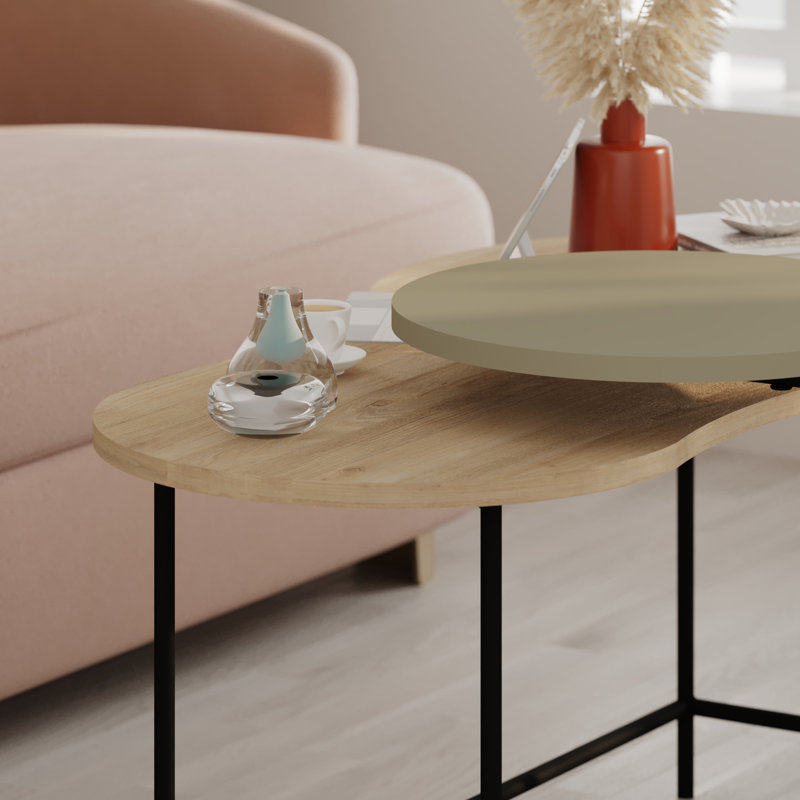 Adreona Four Leg Coffee Table, Ash Green