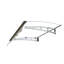 Auvent de fenêtre de qualité supérieure avec feuille en polycarbonate et supports en alliage d'aluminium pour mur en béton-128994347