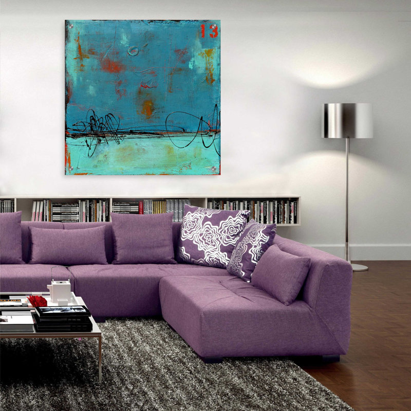 «Blue Bay Marina I» par Erin Ashley - peinture sans cadre, H 36 po x l 36 po x P 0,2 po