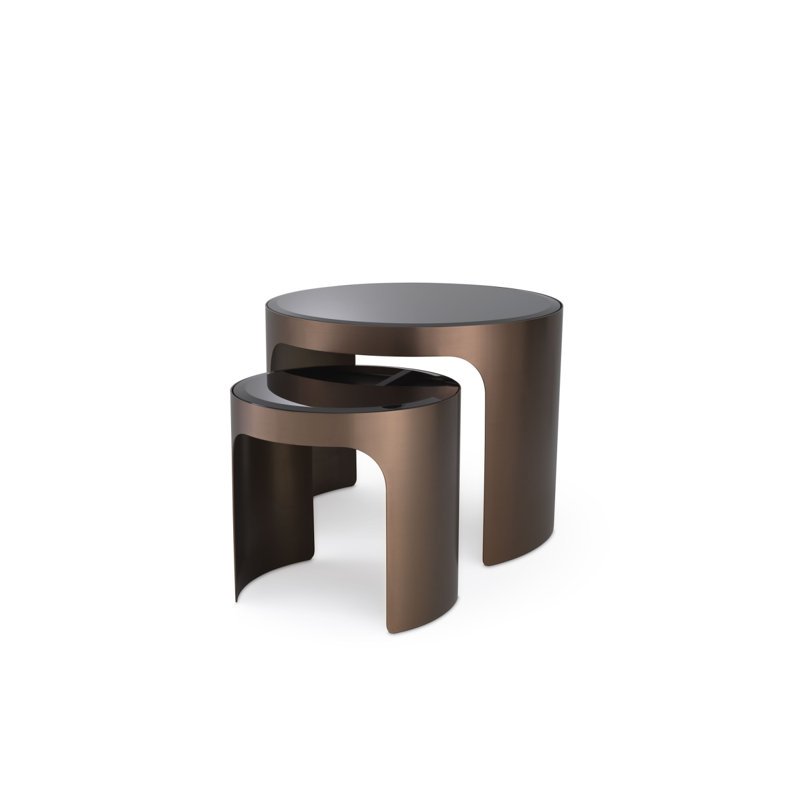Piemonte Glass Top Nesting Tables