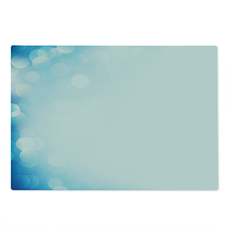 Ambesonne Blue Cutting Board Large Size Gradient Effect Blurred Spots Blue Pale Blue
