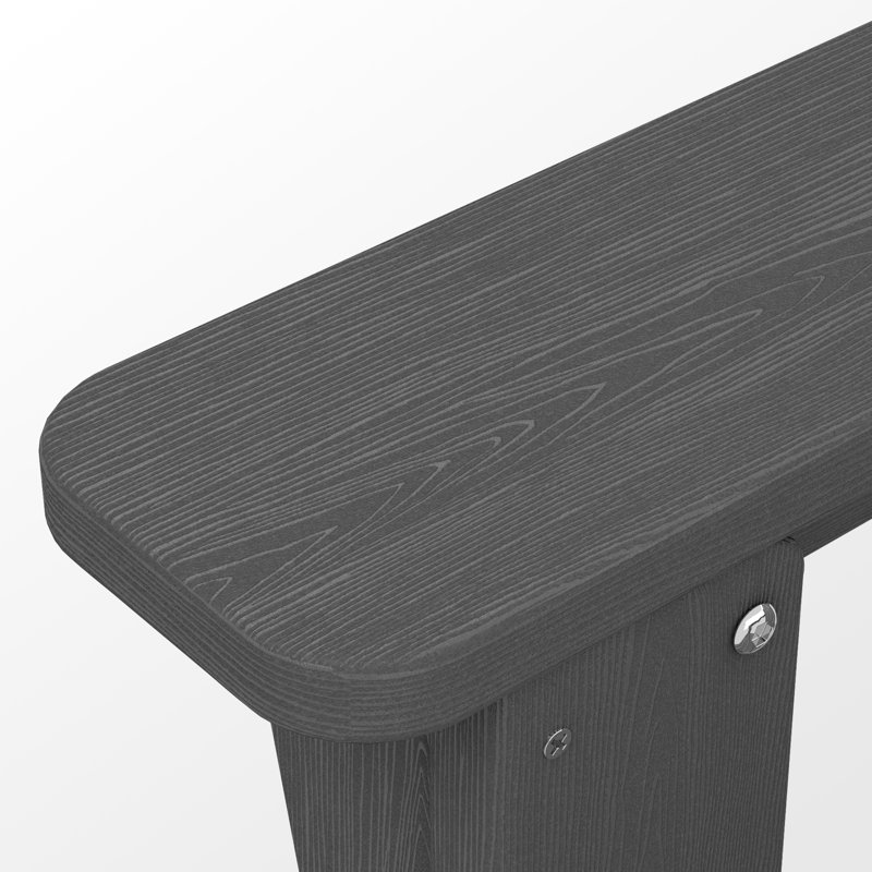 Chaise Adirondack pliante en polyéthylène haute densité Wolak, Gris